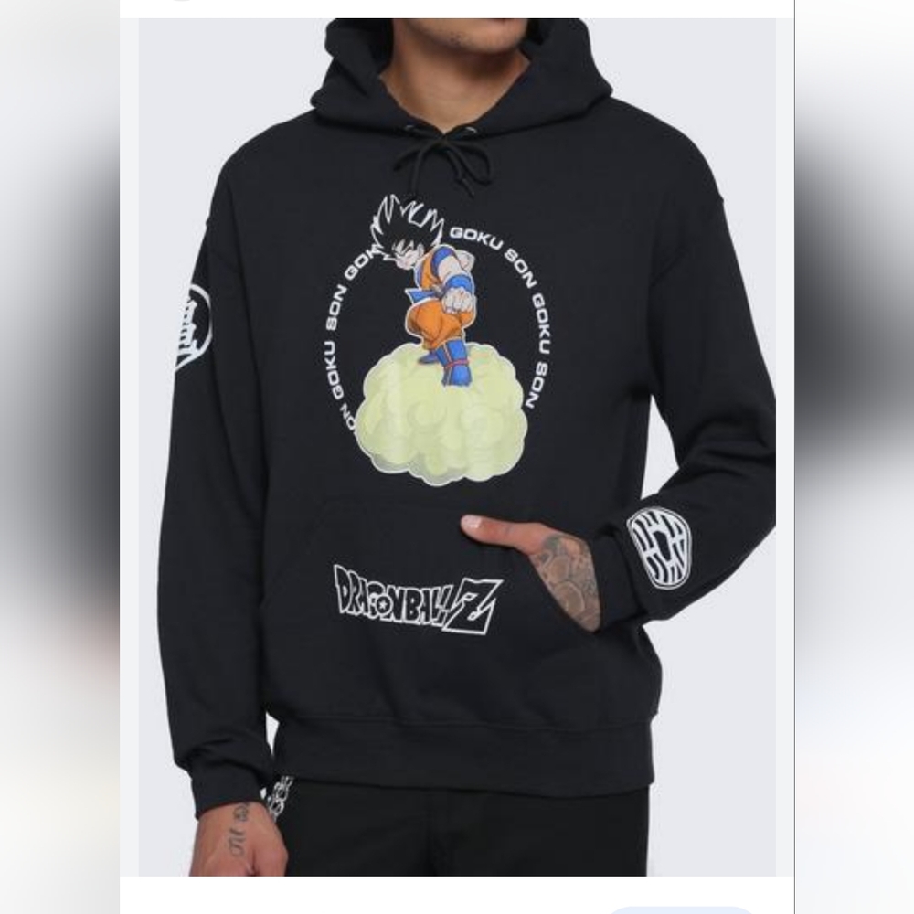 Dragon Ball Z Goku Kanji Hoodie.  Sz Large.